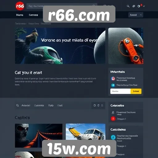 Explorando a interface do usuário do site r66.com